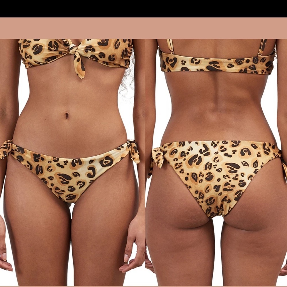 Mara Hoffman Sita Leopard Animal Print Bikini Bottoms